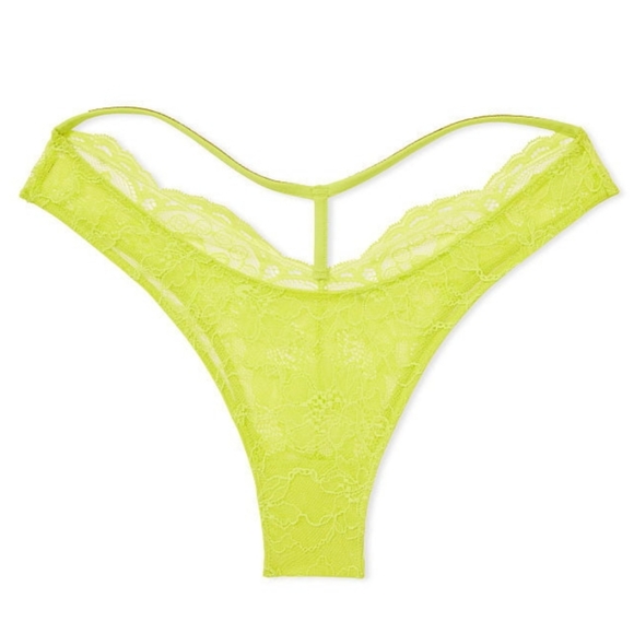 Victoria's Secret Very Sexy Shine Strap Neon Lace Brazilian Panty Rhines… - Picture 9 of 12